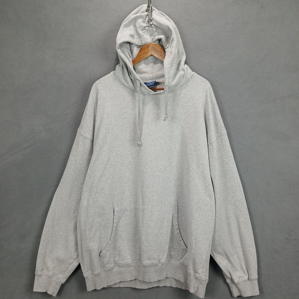 Lost Creek Outfitters Oversized Hoodie Mens 2XL Gray Fleece Lined Drop Shoulder